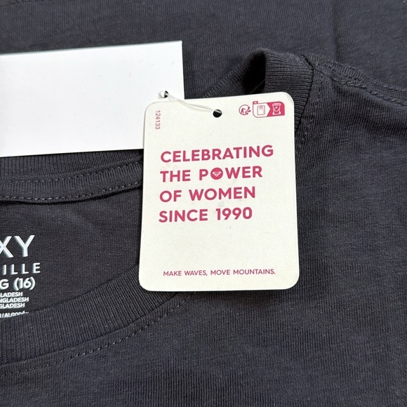NWT Roxy Black Graphic Kids T-Shirt - Picture 4 of 6